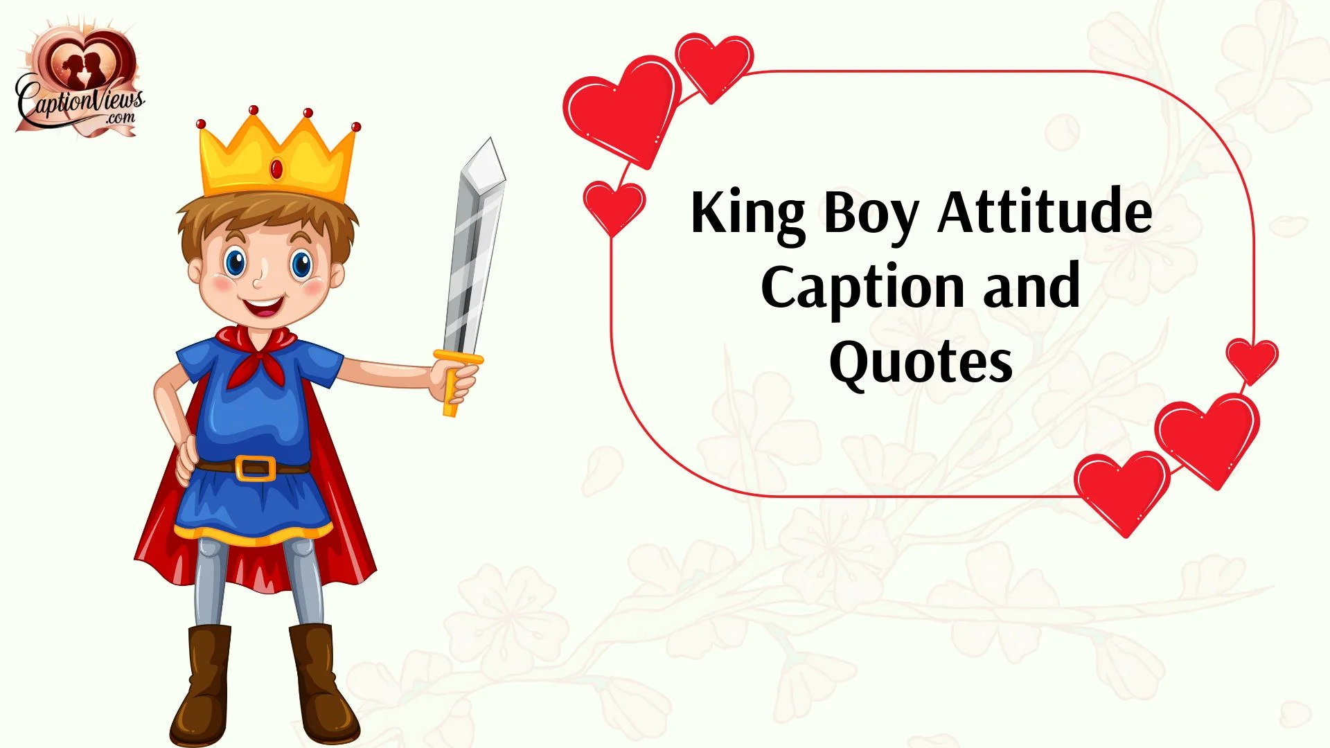 King Boy Attitude Caption and Quotes