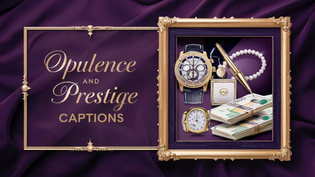 Opulence and Prestige Captions