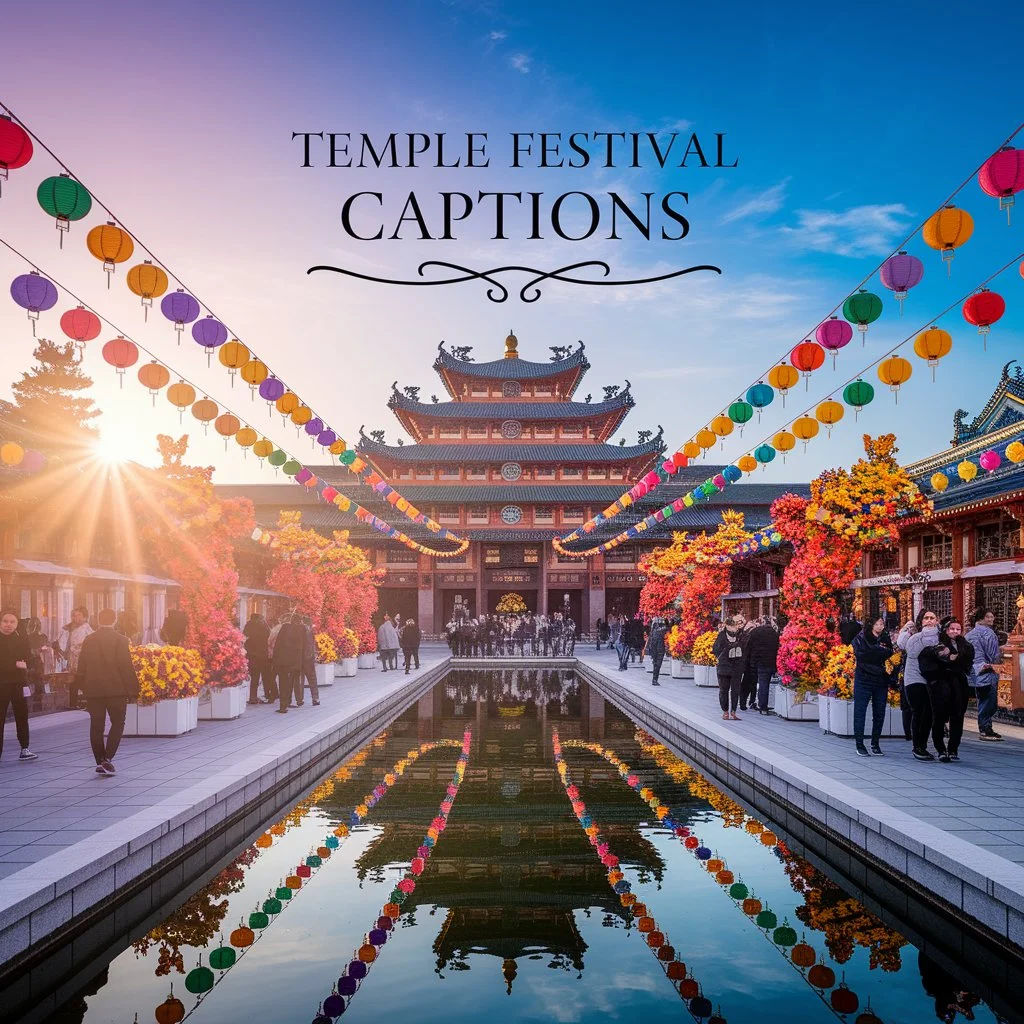 Temple Festival Captions